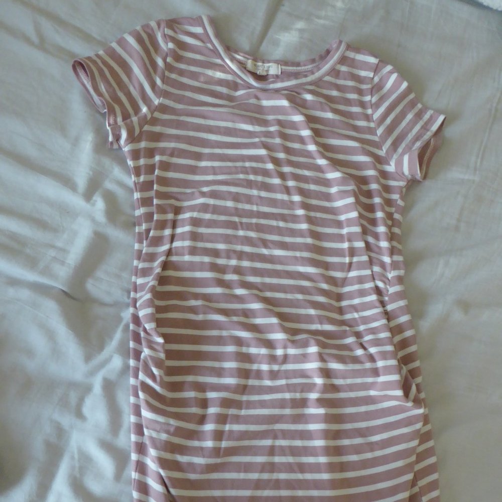 Heart & Hips Pink and White Striped Maxi Dress